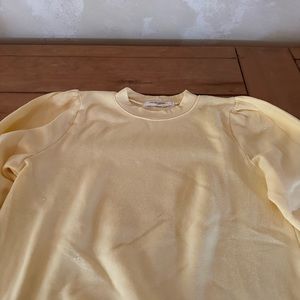 Project Social Yellow Sweater — puffy sleeves